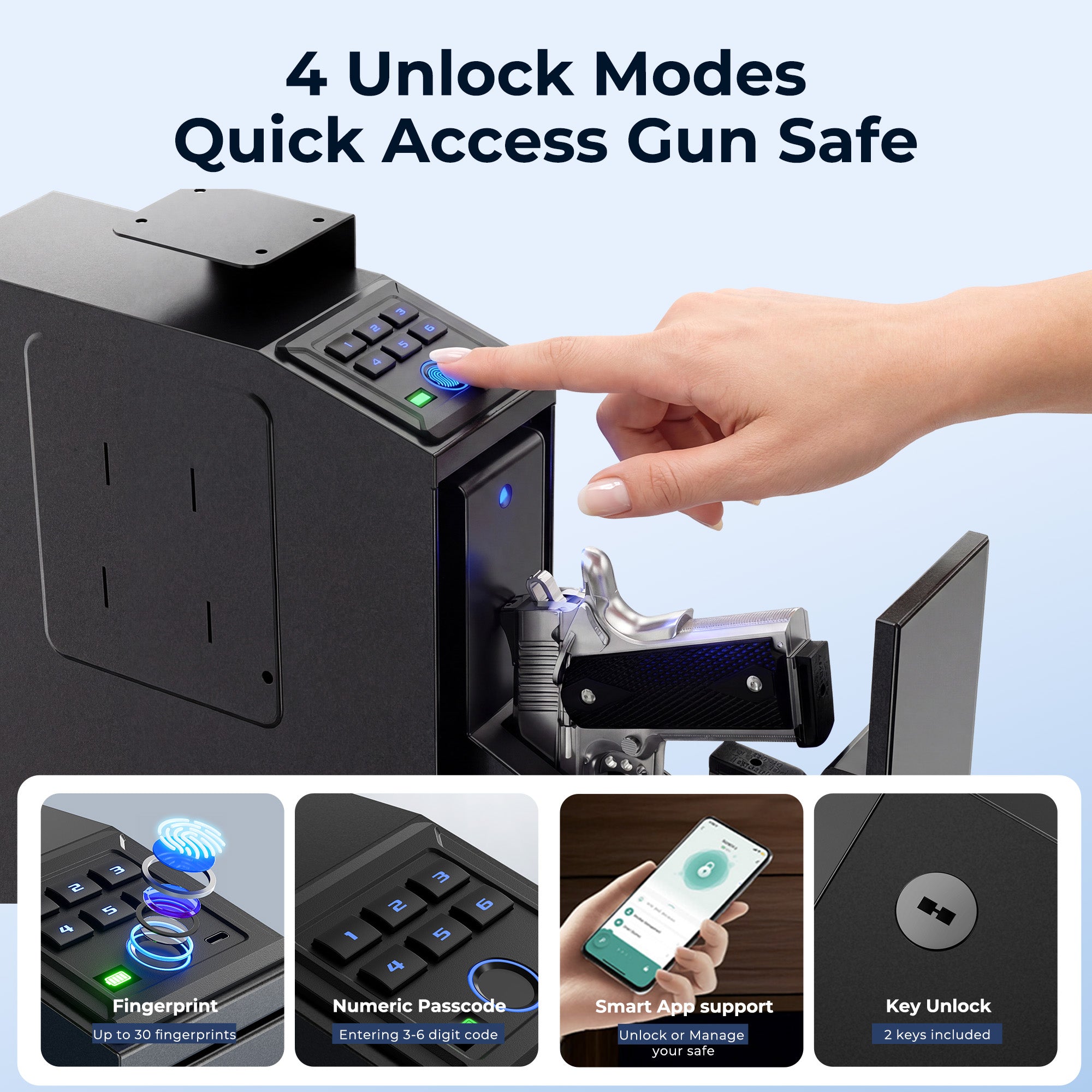 Biometric Slider Gun Safe