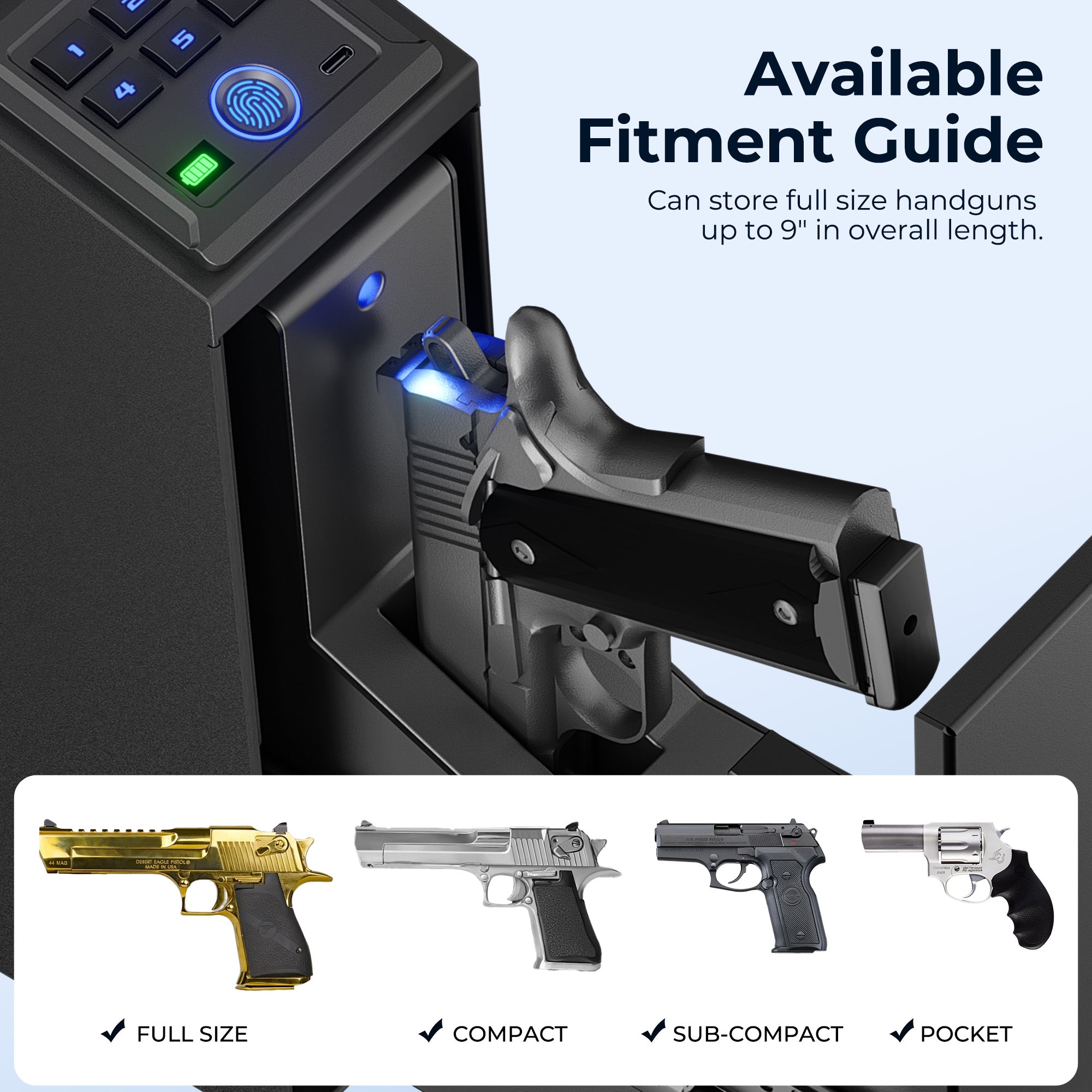 Biometric Slider Gun Safe